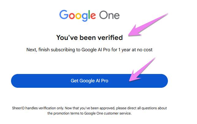 tạo thành công Google AI Pro 12 tháng miễn phí bằng tài khoản sinh viên Ấn Độ