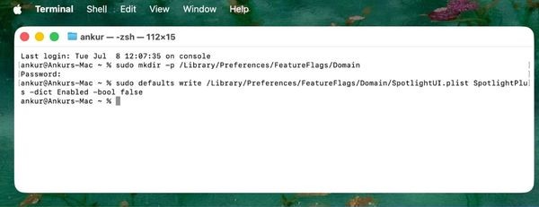 Hướng dẫn cách khôi phục Launchpad trên macOS 26 17 Dán dòng lệnh thứ hai này vào Terminal