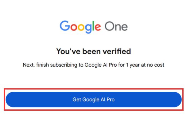 Cách nhận 1 năm Gemini Advanced miễn phí, bypass xác minh SheerID 17 Nhấn vào dòng Get Google AI Pro